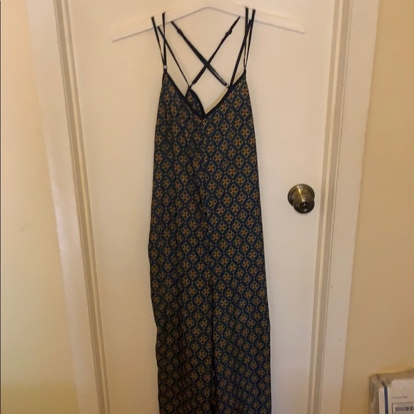 Sans Souci Pants - Sans Souci Boho Navy Printed Jumpsuit